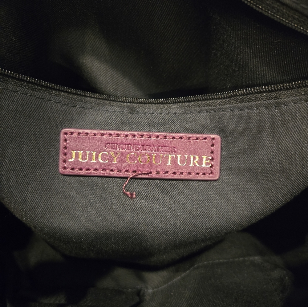 Juicy Couture Purple Leather Tote with Silver Accents - Picture 3 of 5